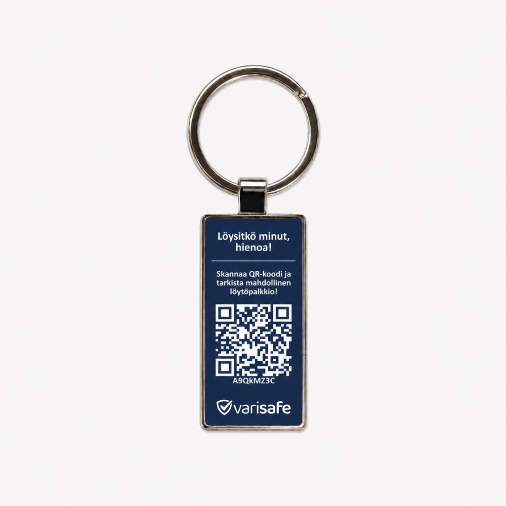 Varisafe metallinen QR-avaimenperä